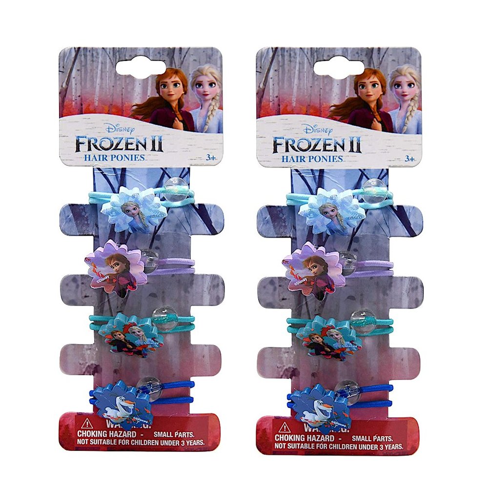 Disney Frozen Hair Ties Set 2 Pack Girl Ponytail Bands Frozen 2 Kids Pon…